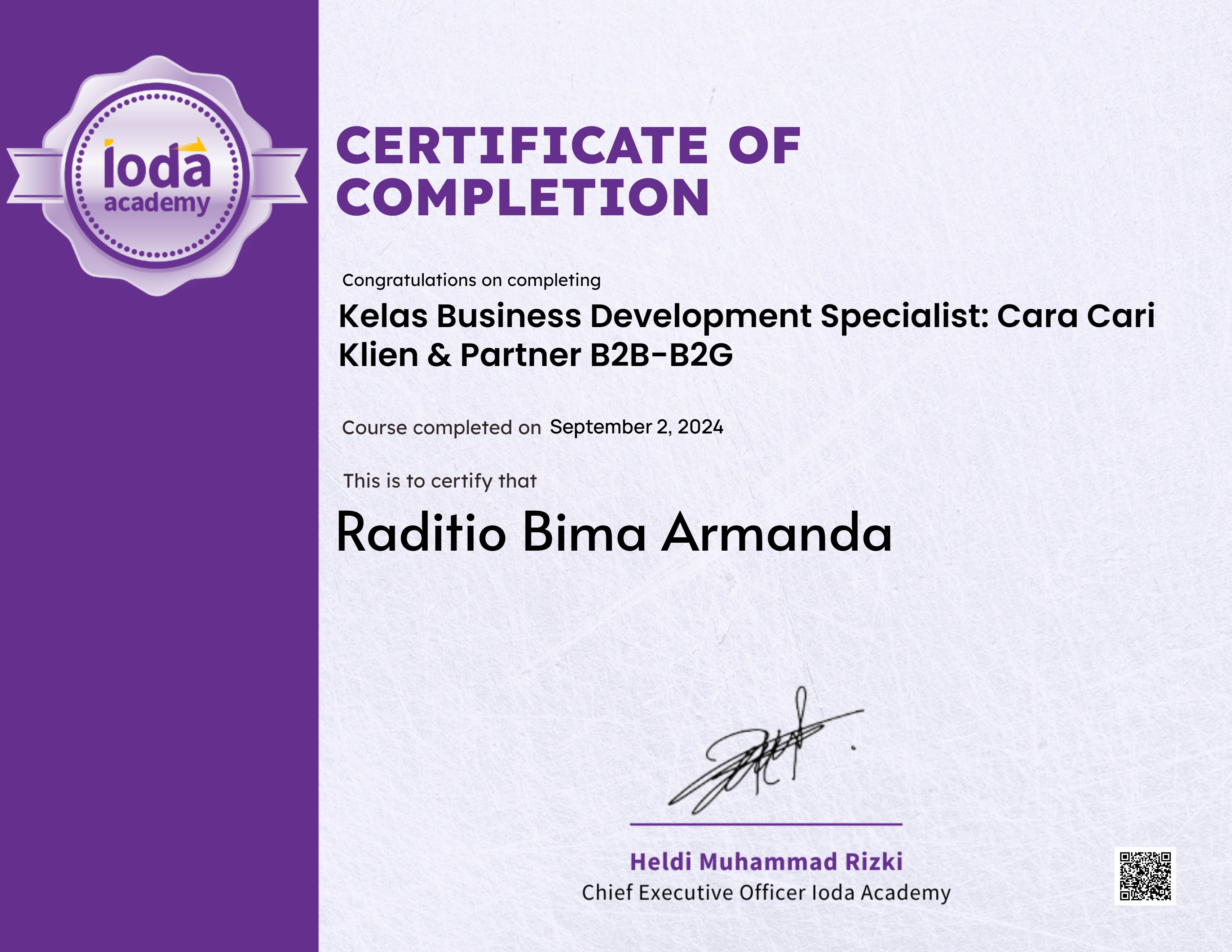 Kelas Business Development Specialist: Cara Cari Klien & Partner B2B-B2G