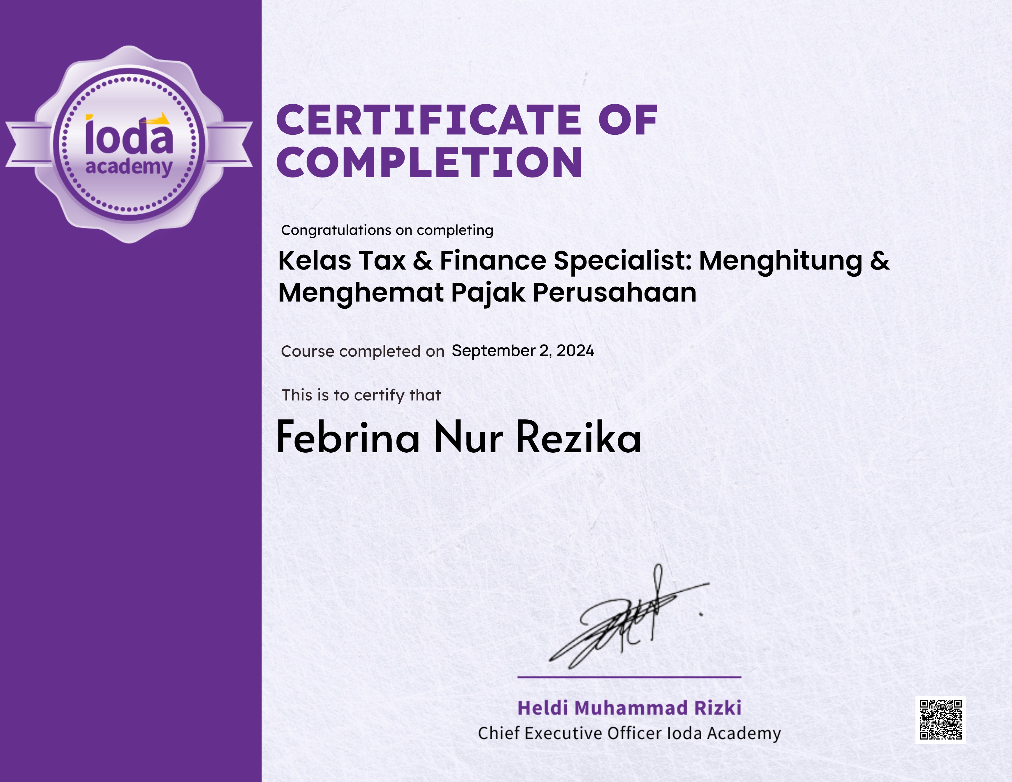 Kelas Tax & Finance Specialist: Menghitung & Menghemat Pajak Perusahaan