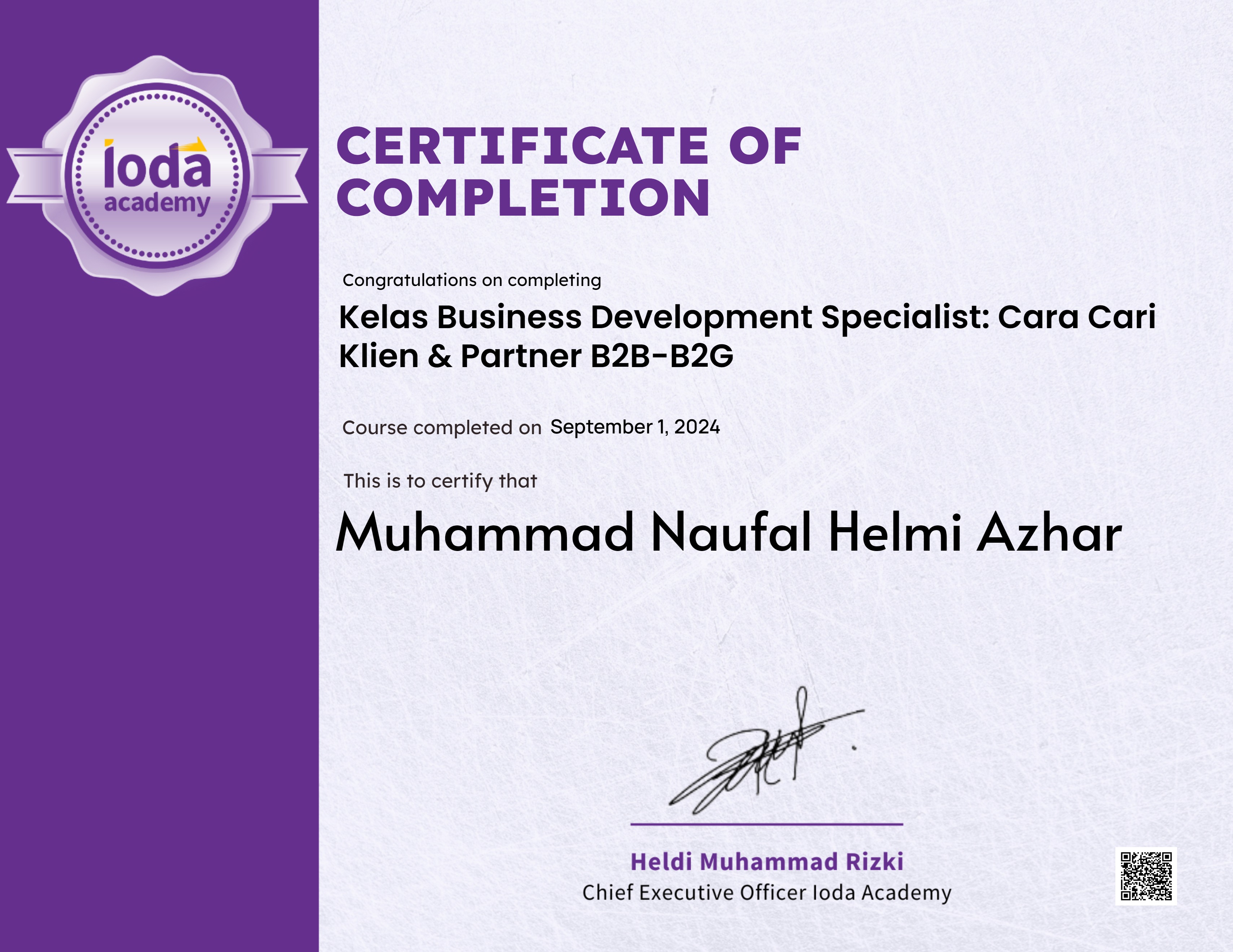 Kelas Business Development Specialist: Cara Cari Klien & Partner B2B-B2G